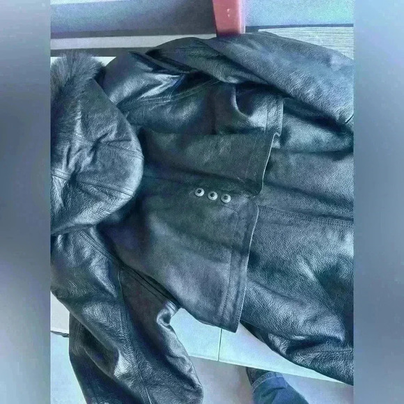 Vintage Elim Trading Co. ACTPA Italy Mode Leather And Satin Jacket - Picture 6 of 13